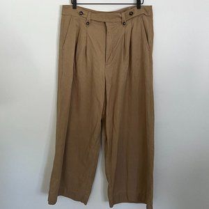 Madewell Harlow Wide-Leg Pants in Seed Khaki Size 16